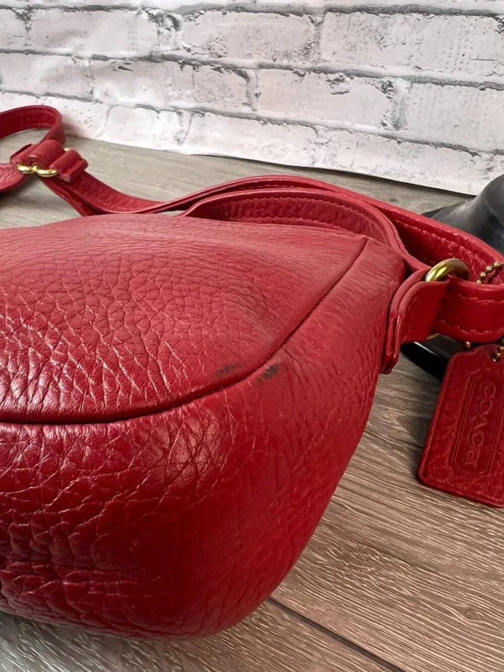 Vintage Coach Sonoma 4313 Mini Zip Bag, Red Vintage Costa Rica Leather